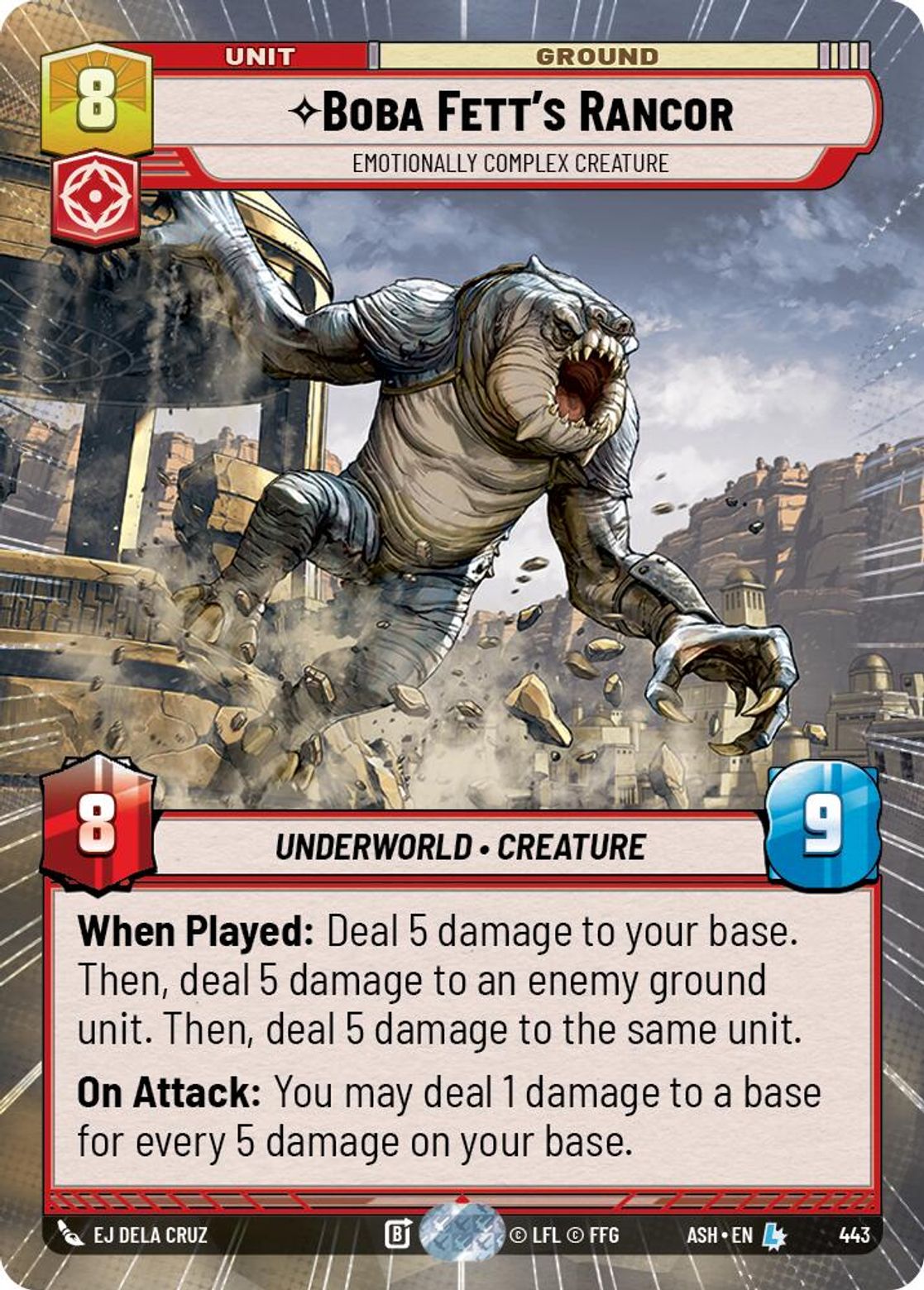 Boba Fett's Rancor — Emotionally Complex Creature #443/264 from Ashes of the Empire