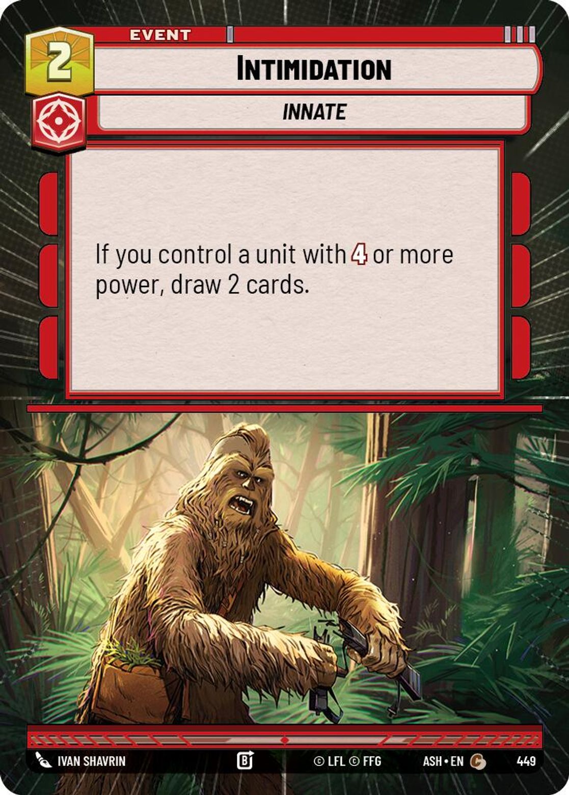 Intimidation #449/264 from Ashes of the Empire