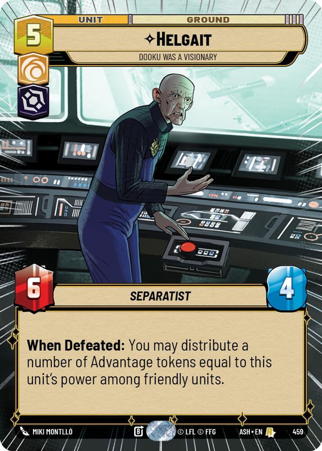 Helgait — Dooku was a Visionary #459/264 from Ashes of the Empire