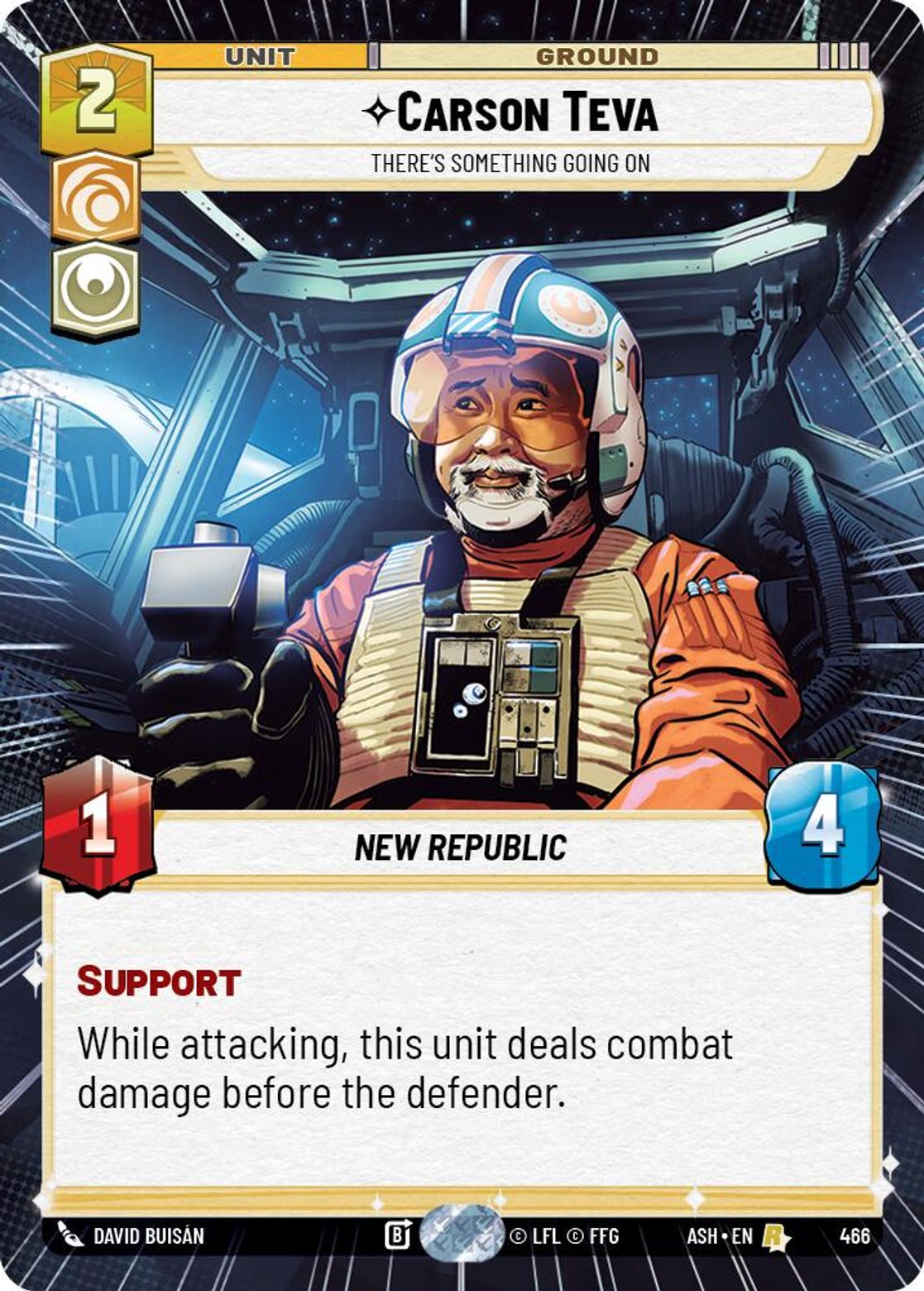 Carson Teva — There's Something Going On #466/264 from Ashes of the Empire