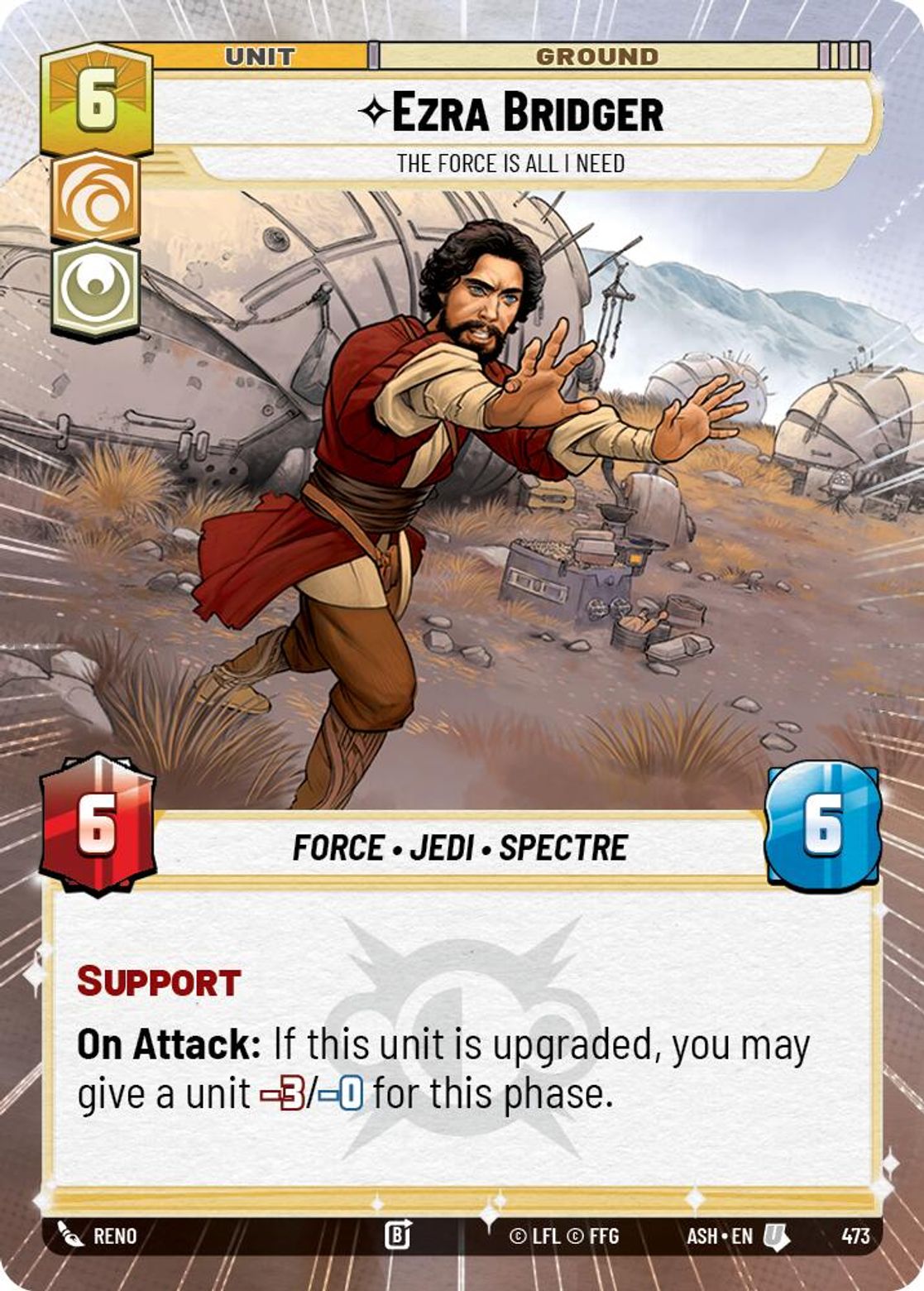 Ezra Bridger — The Force is All I Need #473/264 from Ashes of the Empire