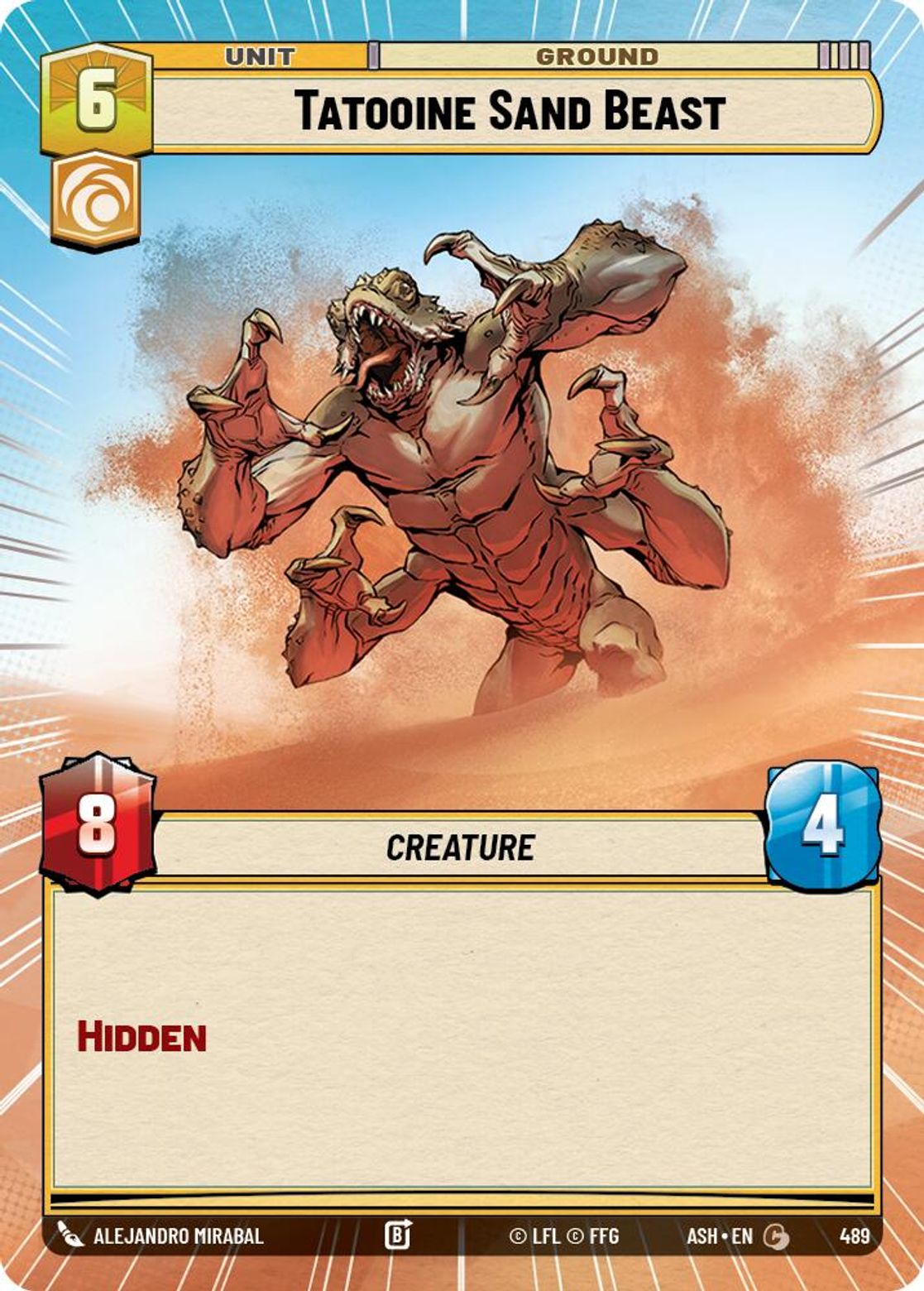 Tatooine Sand Beast #489/264 from Ashes of the Empire