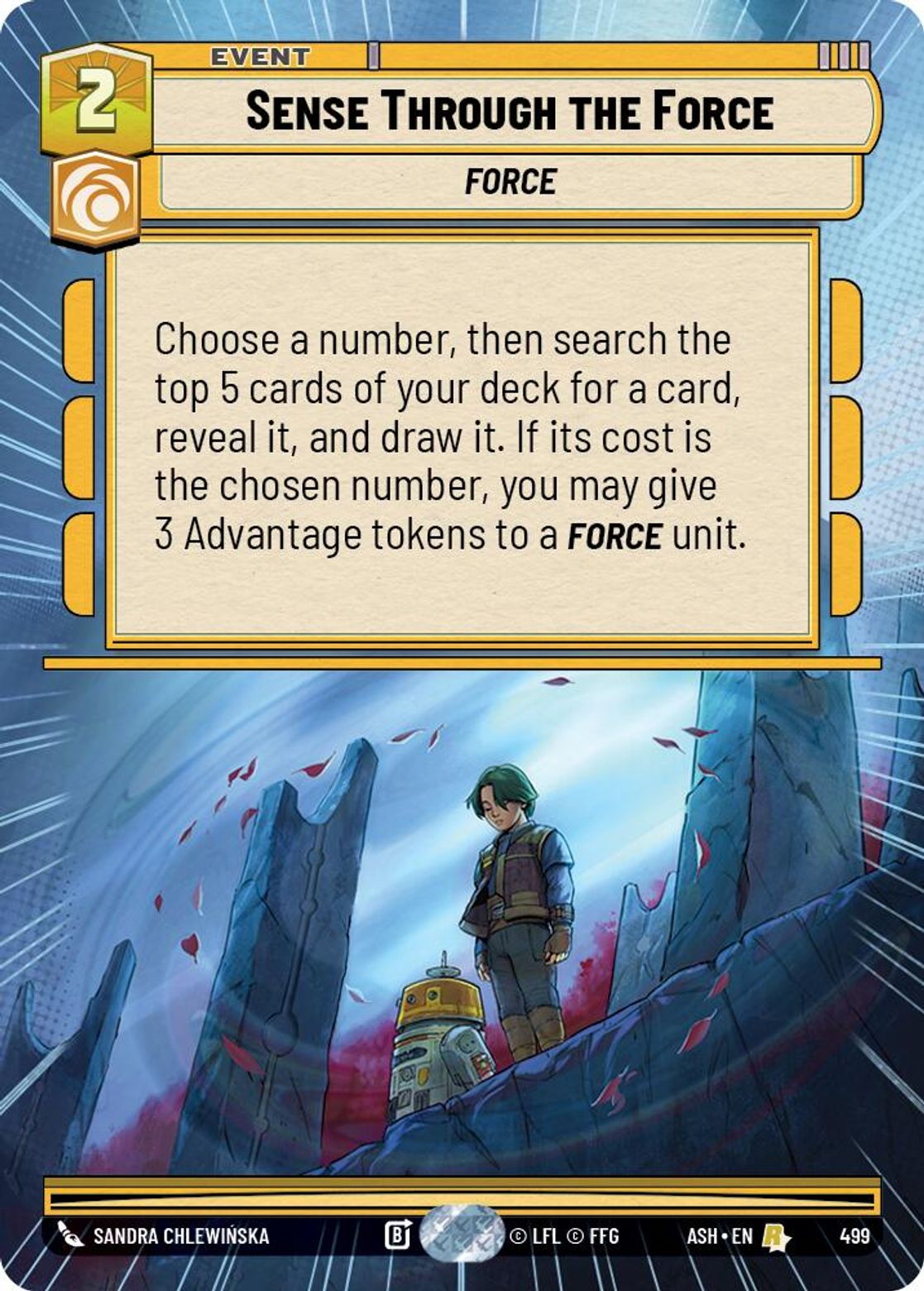 Sense Through the Force #499/264 from Ashes of the Empire