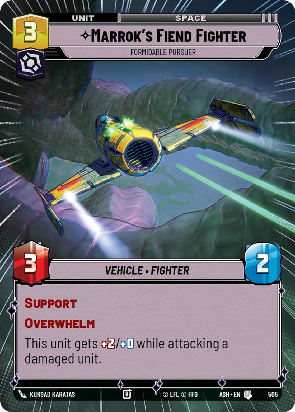 Marrok's Fiend Fighter — Formidable Pursuer #505/264 from Ashes of the Empire