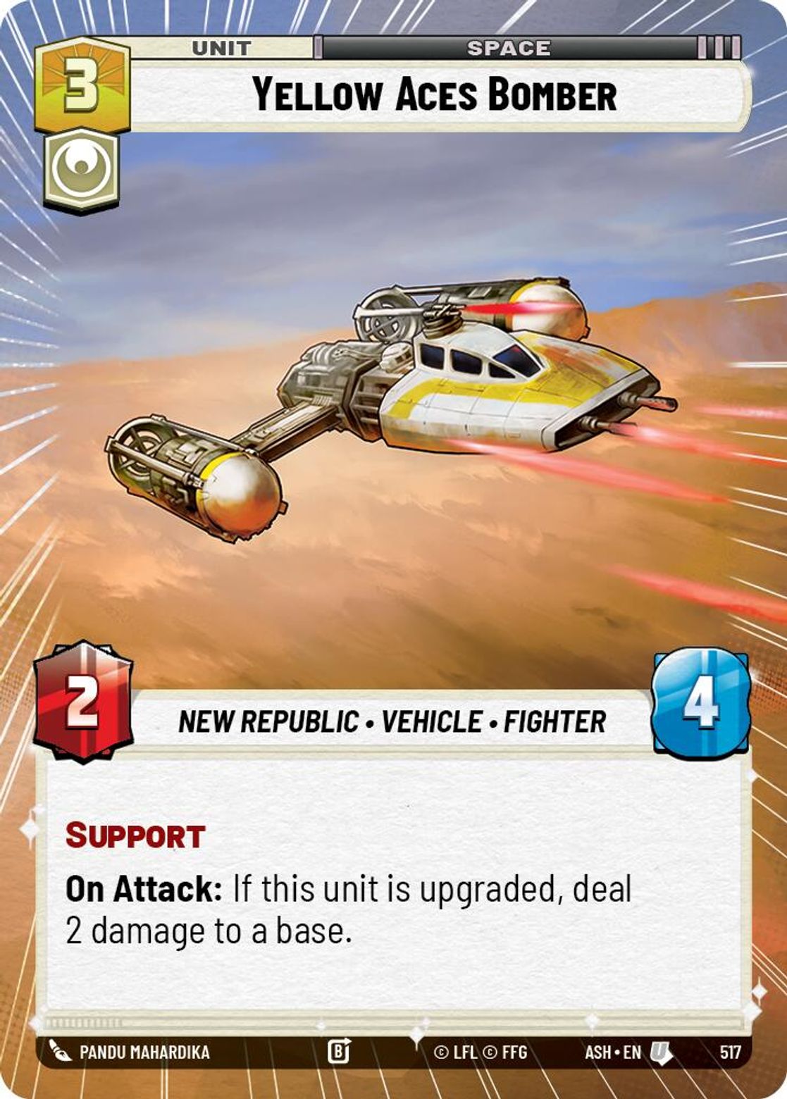 Yellow Aces Bomber #517/264 from Ashes of the Empire