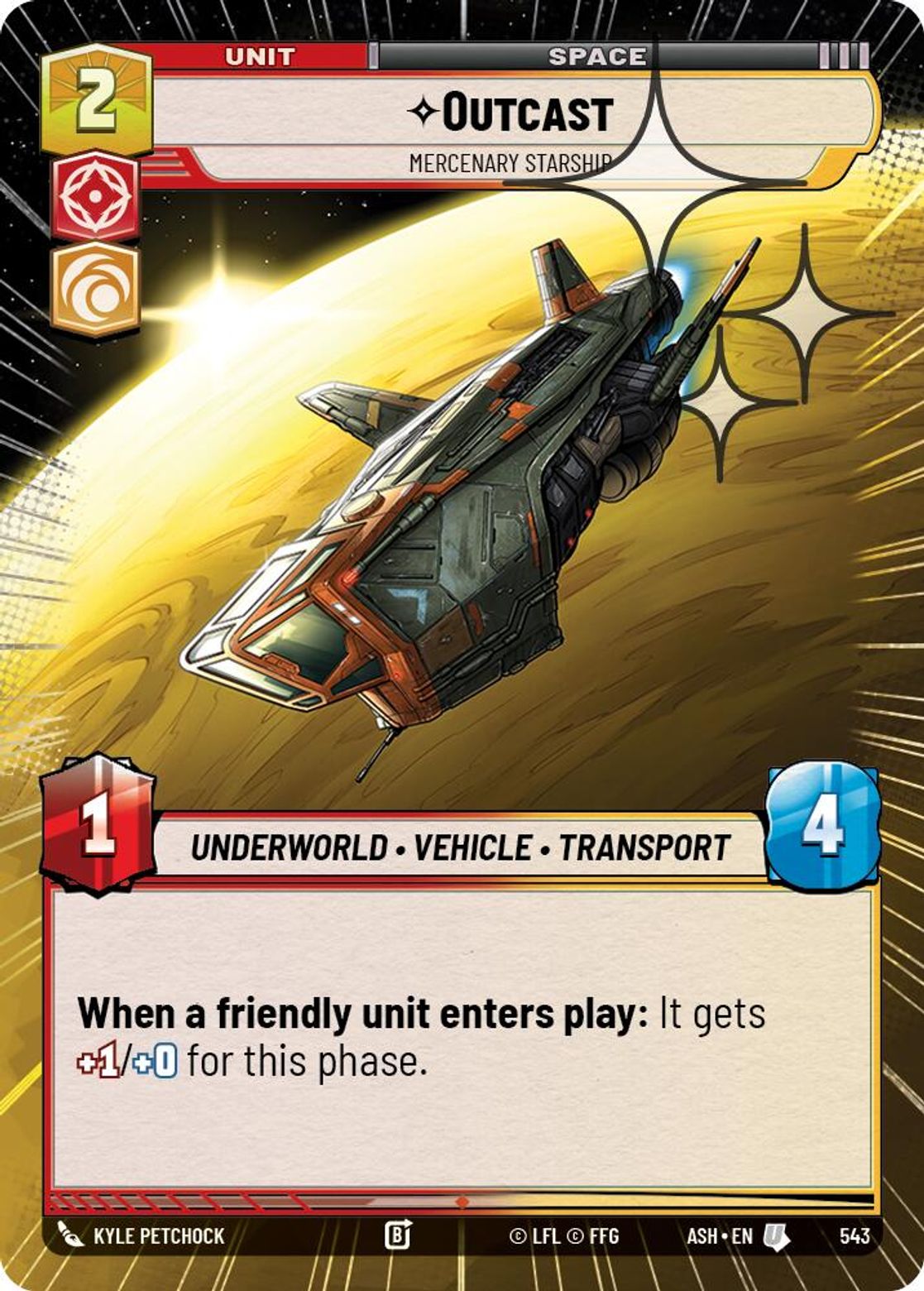 Outcast — Mercenary Starship #543/264 from Ashes of the Empire