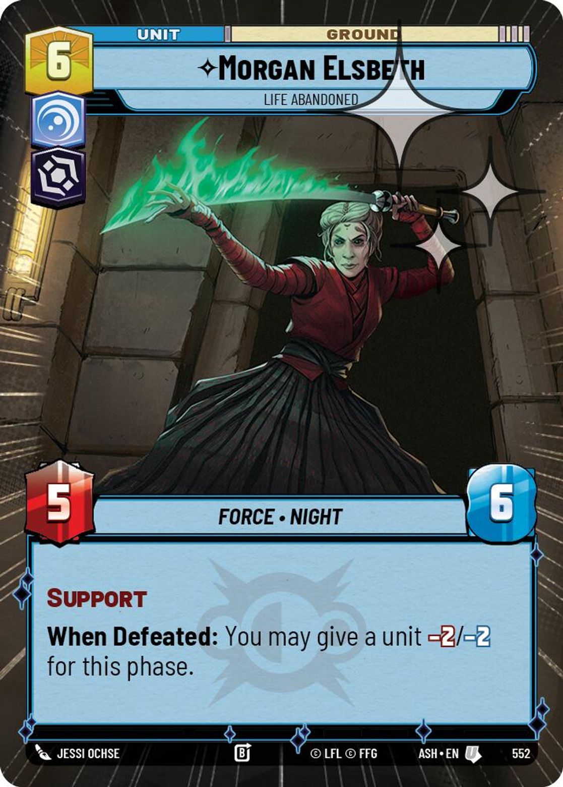 Morgan Elsbeth — Life Abandoned #552/264 from Ashes of the Empire