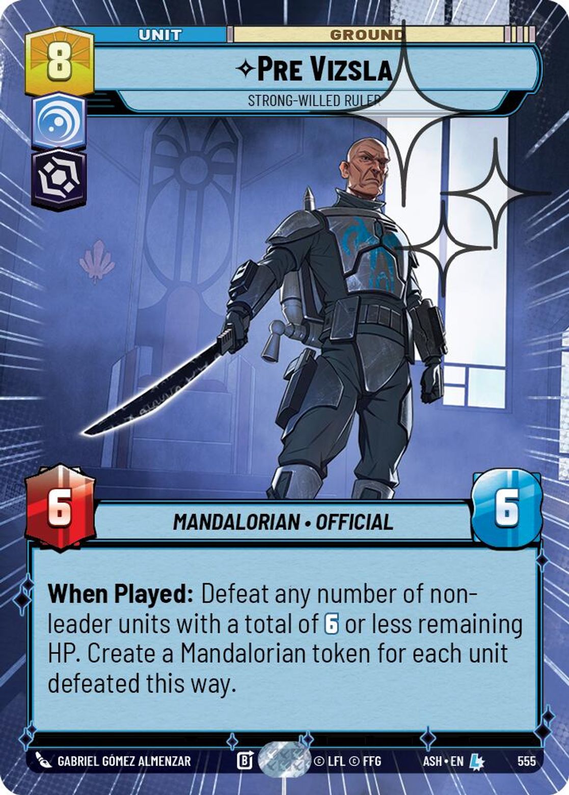Pre Vizsla — Strong-Willed Ruler #555/264 from Ashes of the Empire