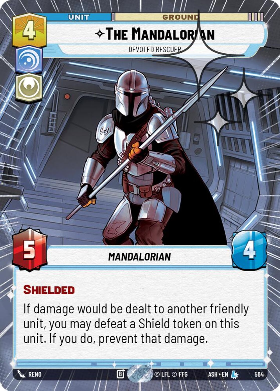 The Mandalorian — Devoted Rescuer #564/264 from Ashes of the Empire