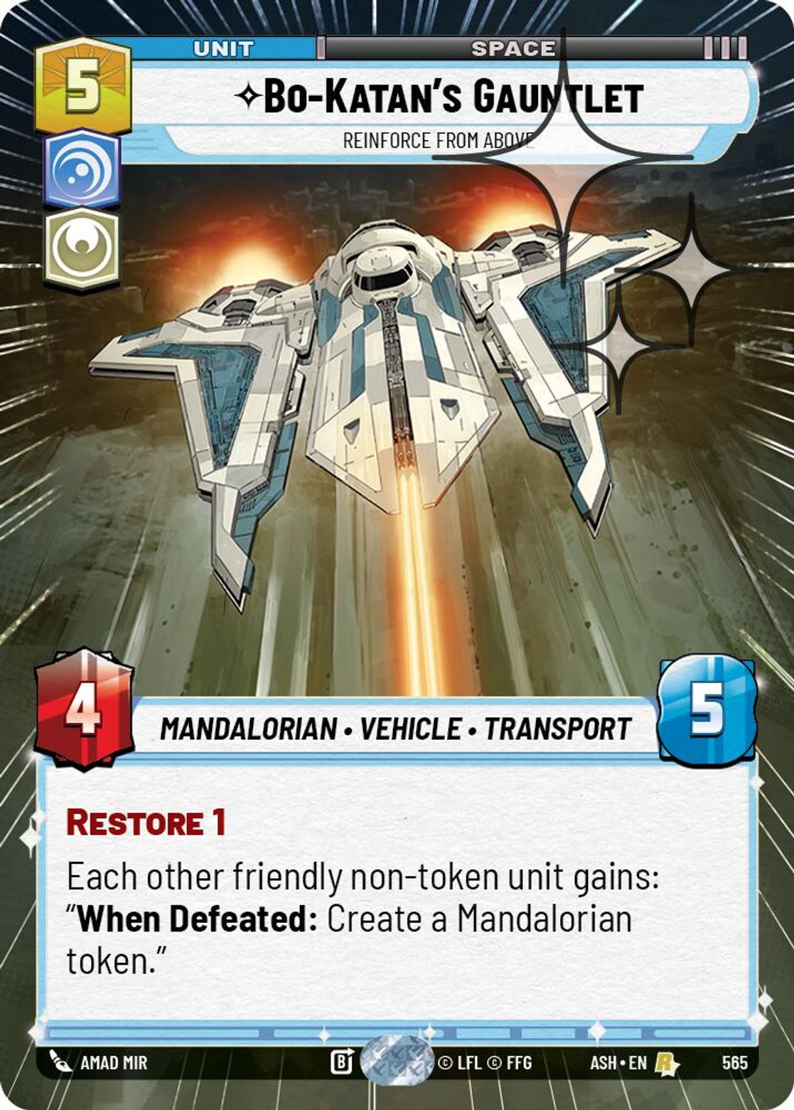 Bo-Katan's Gauntlet — Reinforce from Above #565/264 from Ashes of the Empire