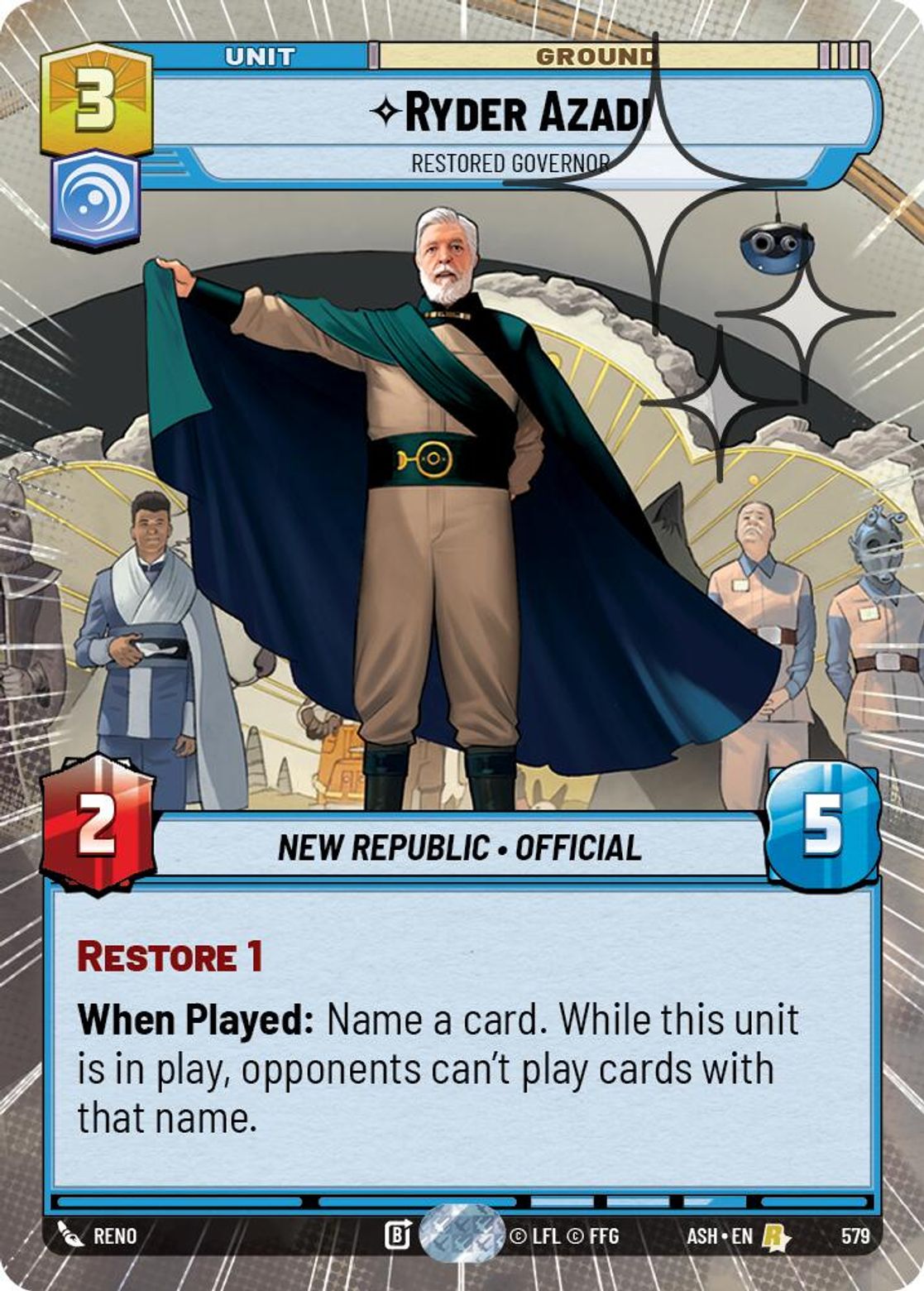 Ryder Azadi — Restored Governor #579/264 from Ashes of the Empire