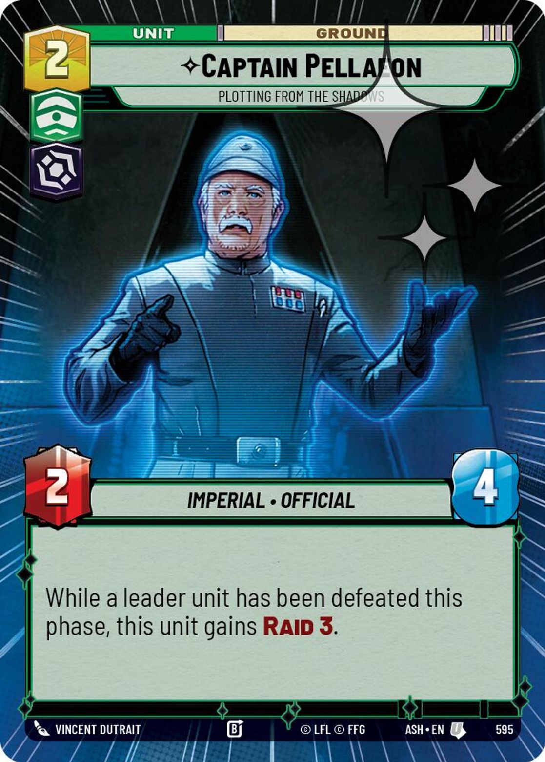 Captain Pellaeon — Plotting from the Shadows #595/264 from Ashes of the Empire