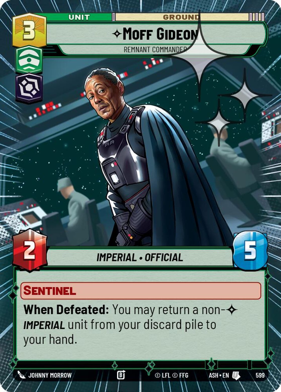 Moff Gideon — Remnant Commander #599/264 from Ashes of the Empire