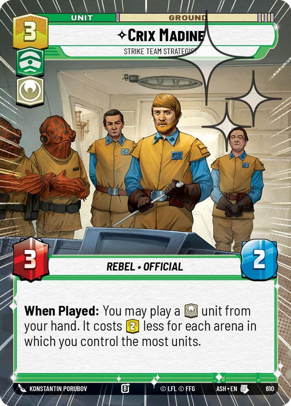 Crix Madine — Strike Team Strategist #610/264 from Ashes of the Empire
