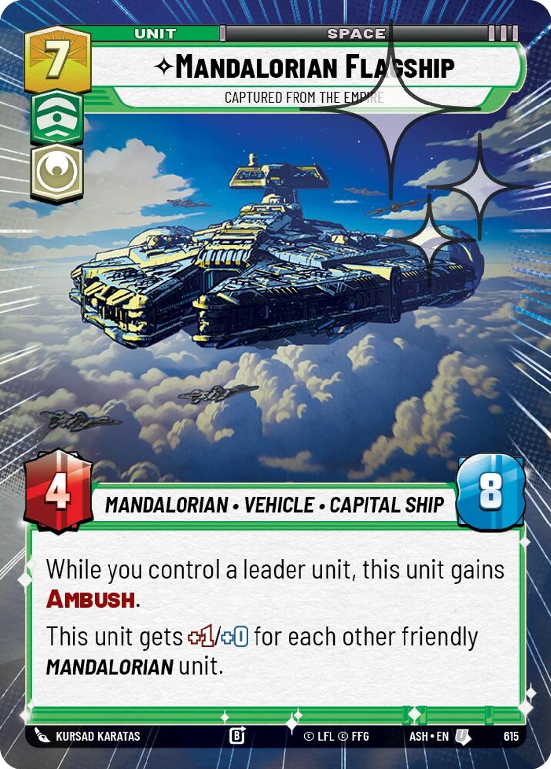 Mandalorian Flagship — Captured from the Empire #615/264 from Ashes of the Empire