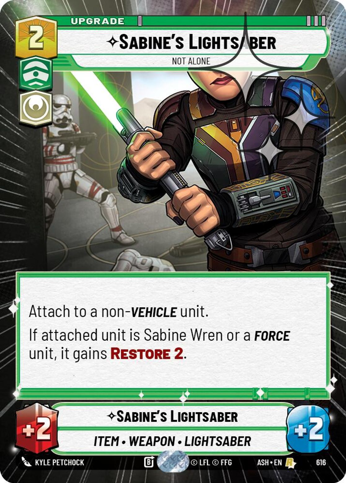 Sabine's Lightsaber — Not Alone #616/264 from Ashes of the Empire