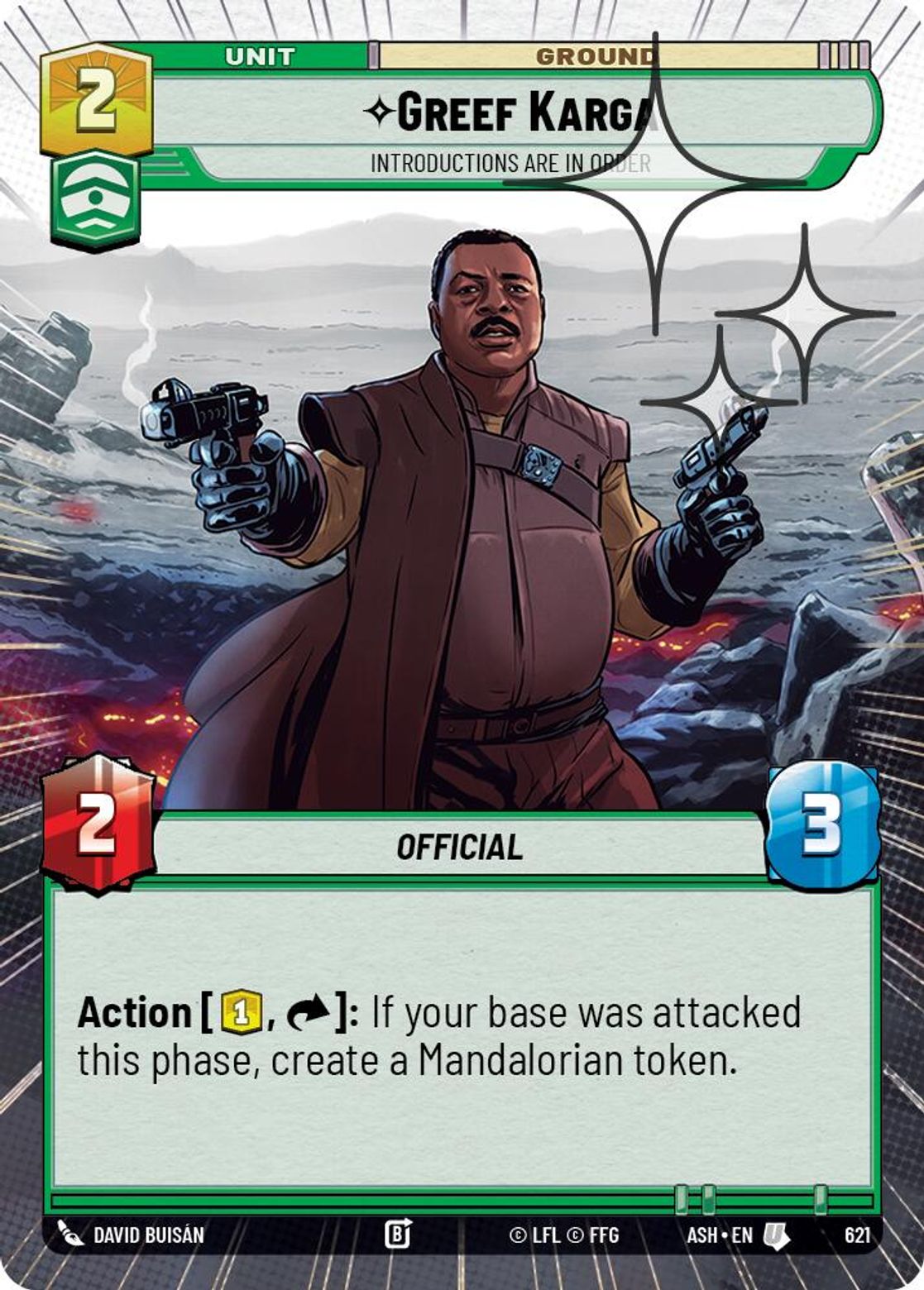 Greef Karga — Introductions are in Order #621/264 from Ashes of the Empire