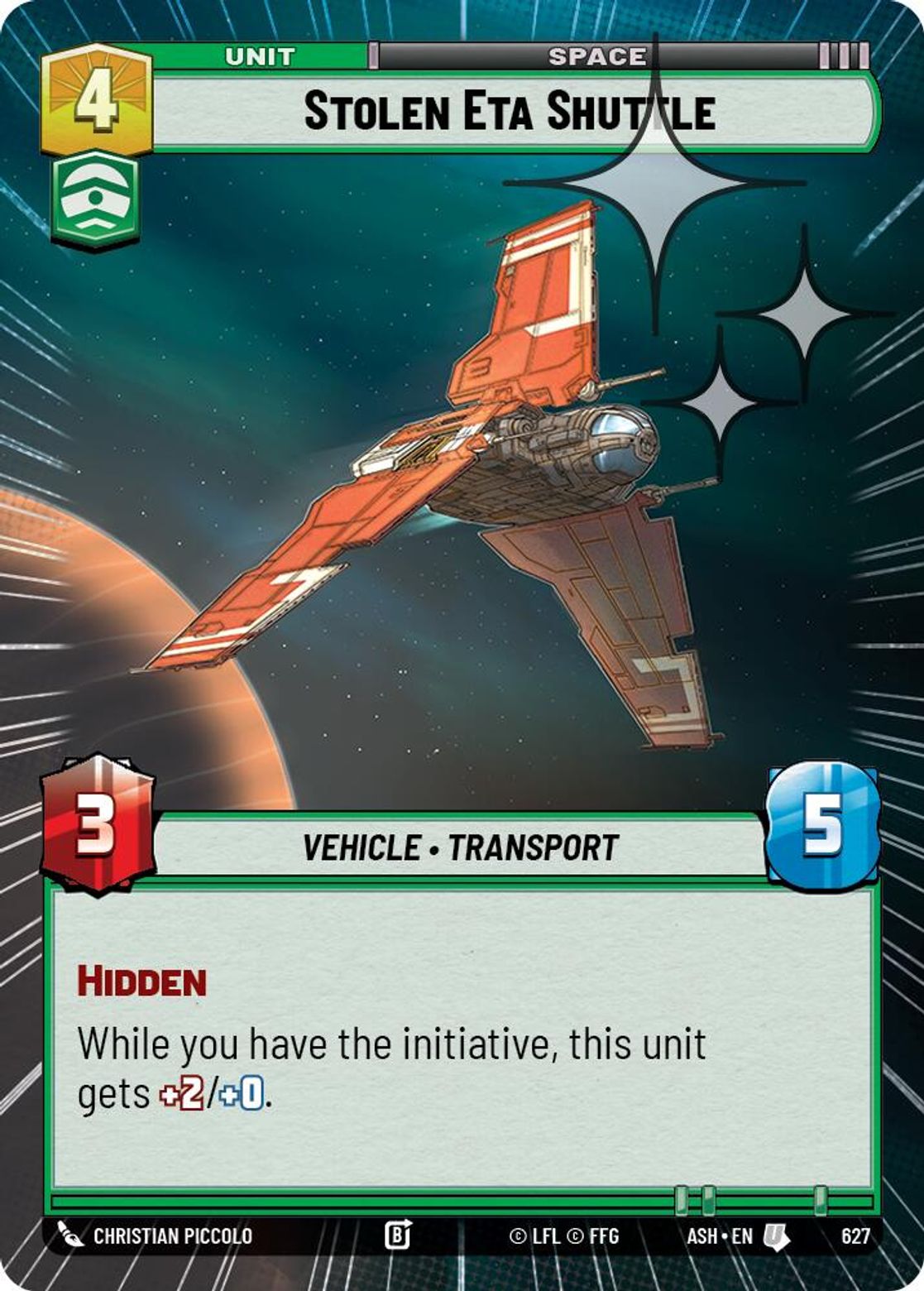 Stolen Eta Shuttle #627/264 from Ashes of the Empire