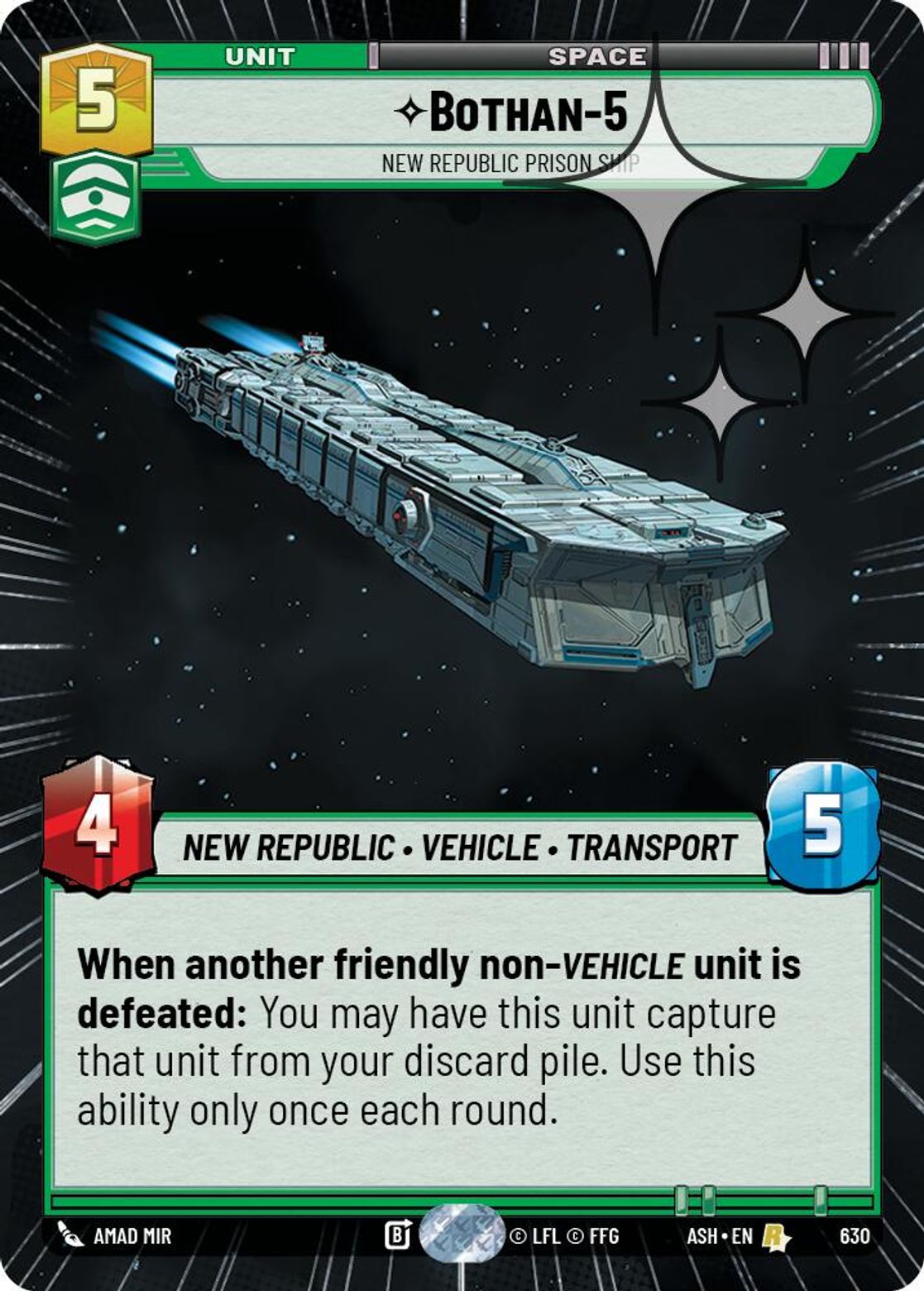 Bothan-5 — New Republic Prison Ship #630/264 from Ashes of the Empire