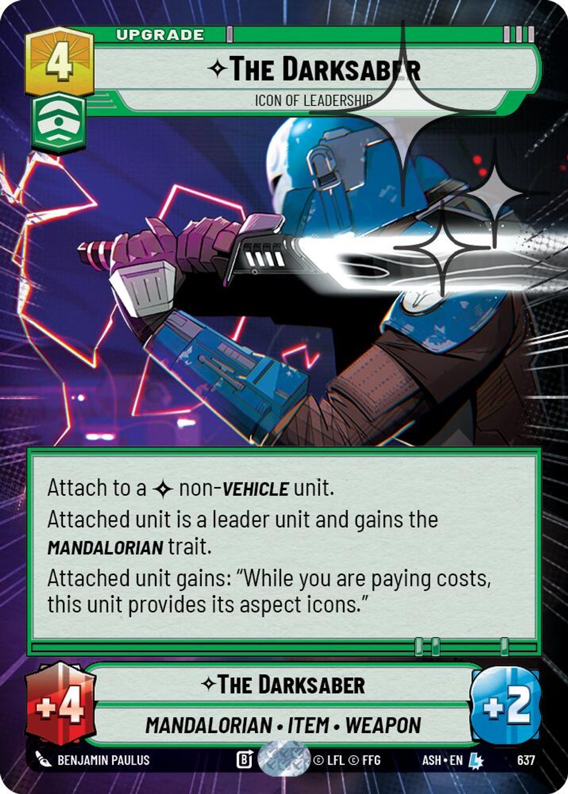 The Darksaber — Icon of Leadership #637/264 from Ashes of the Empire