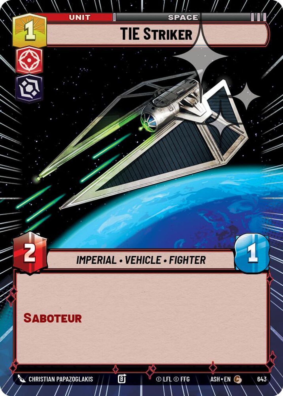 TIE Striker #643/264 from Ashes of the Empire