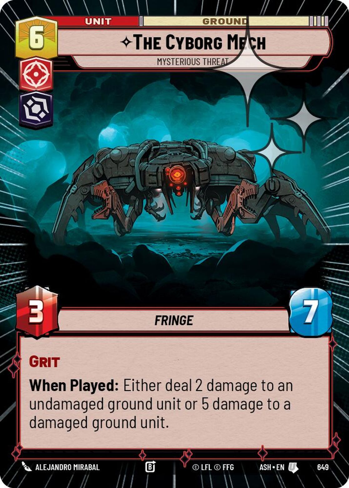 The Cyborg Mech — Mysterious Threat #649/264 from Ashes of the Empire