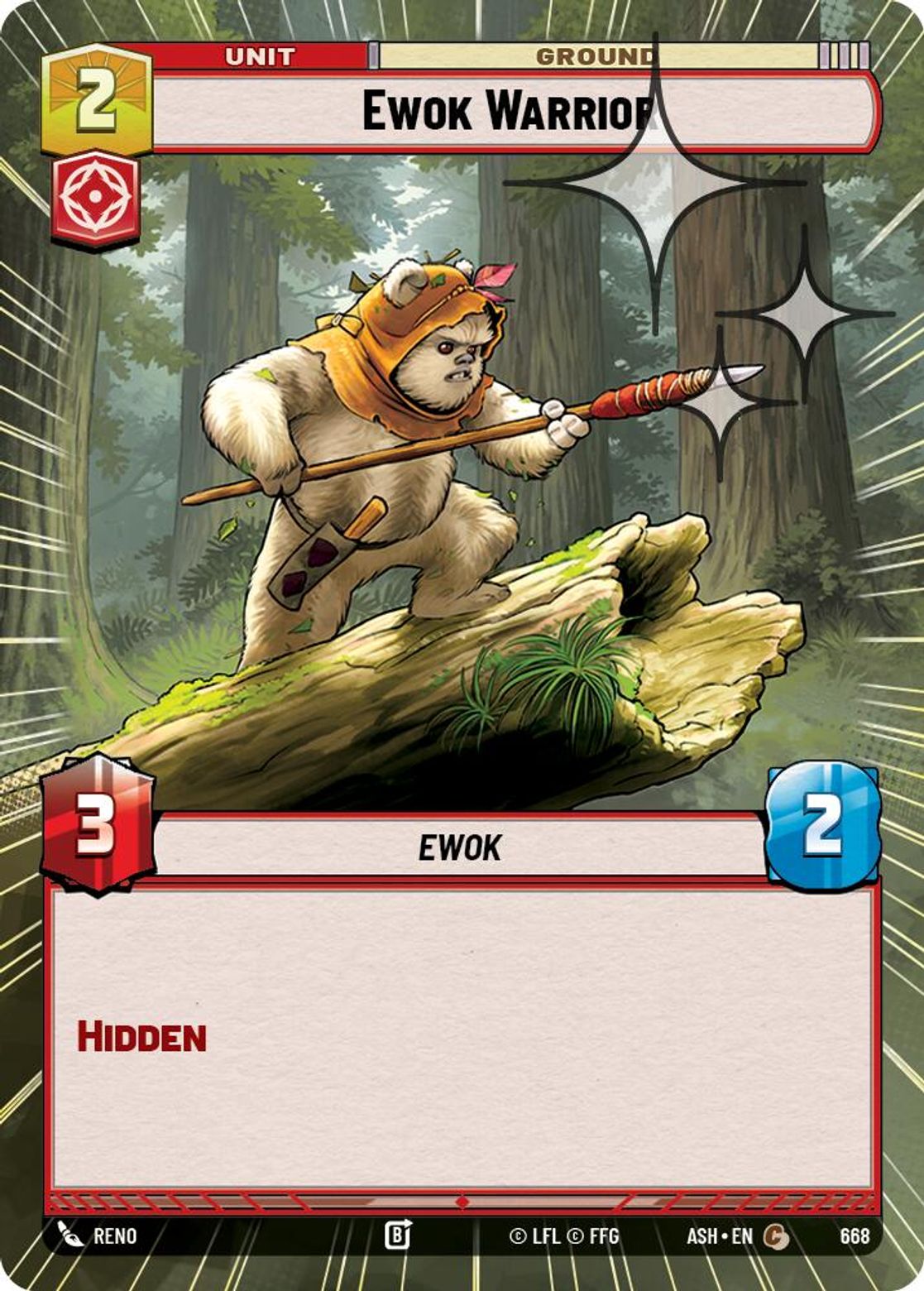 Ewok Warrior #668/264 from Ashes of the Empire