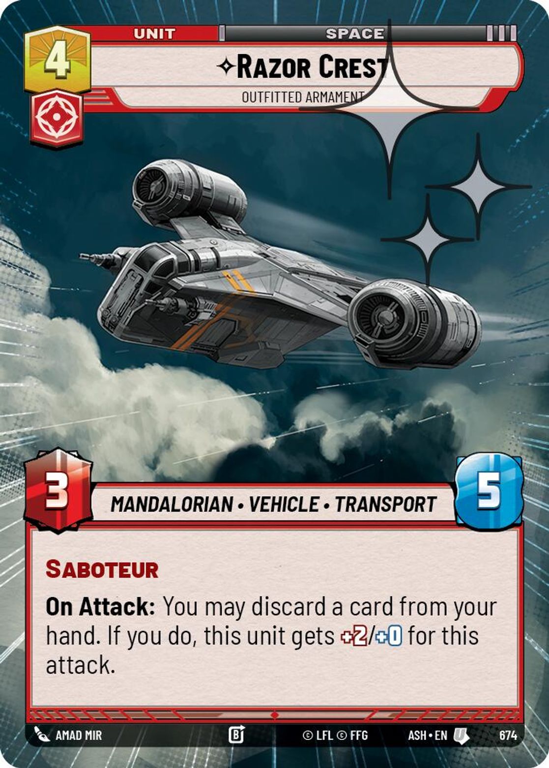 Razor Crest — Outfitted Armament #674/264 from Ashes of the Empire