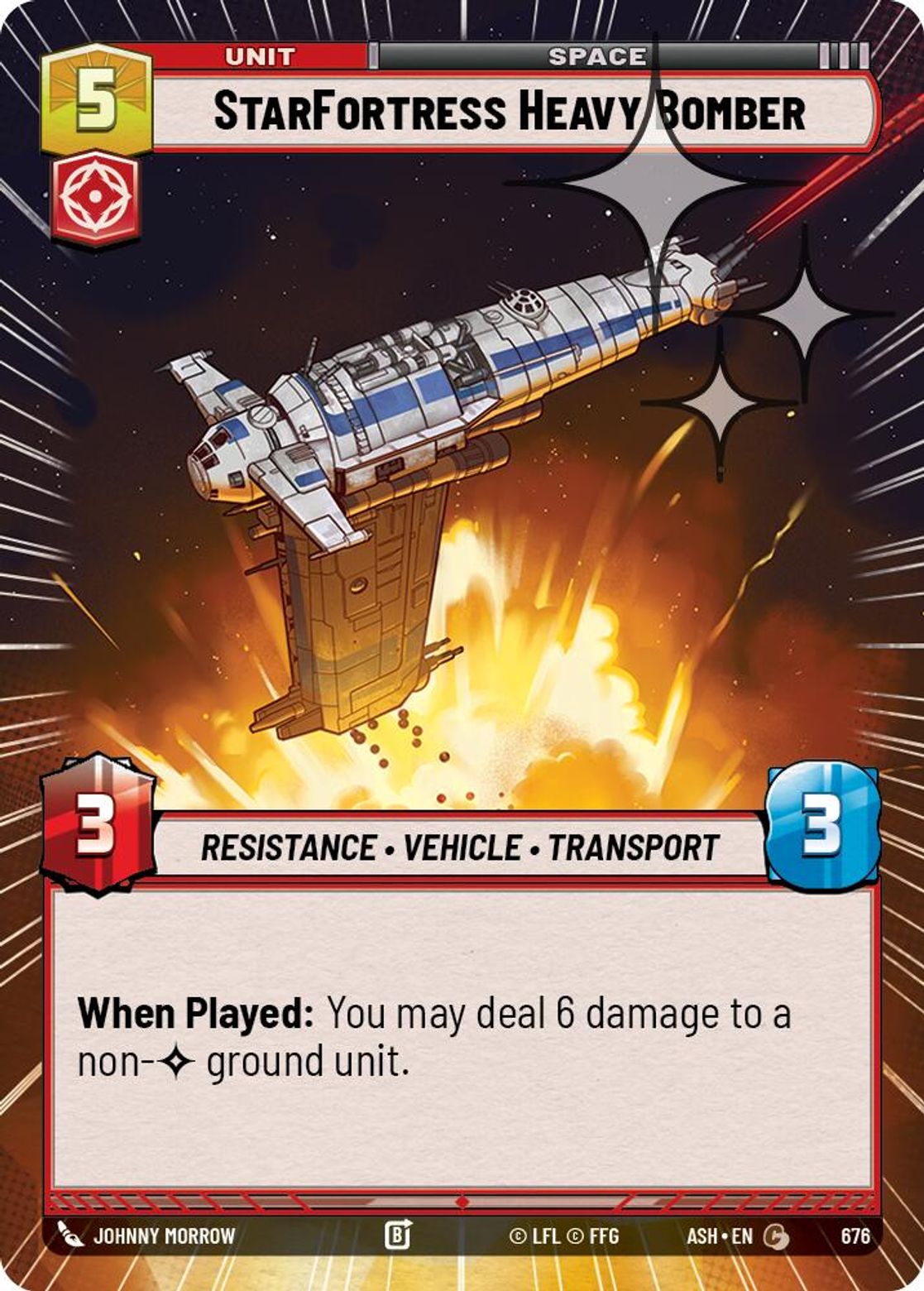 StarFortress Heavy Bomber #676/264 from Ashes of the Empire