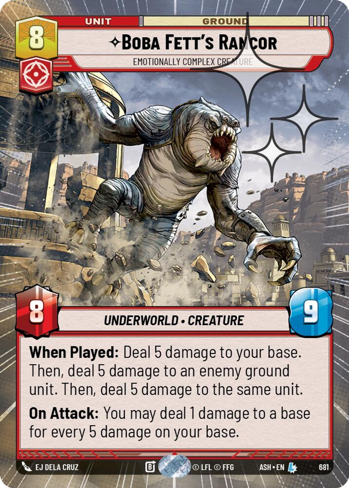 Boba Fett's Rancor — Emotionally Complex Creature #681/264 from Ashes of the Empire