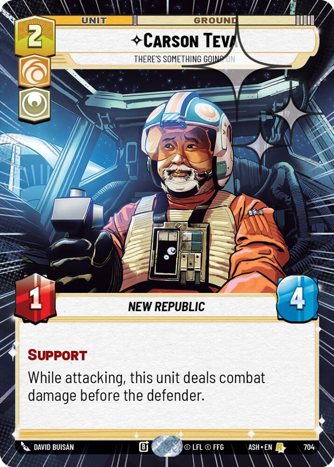 Carson Teva — There's Something Going On #704/264 from Ashes of the Empire