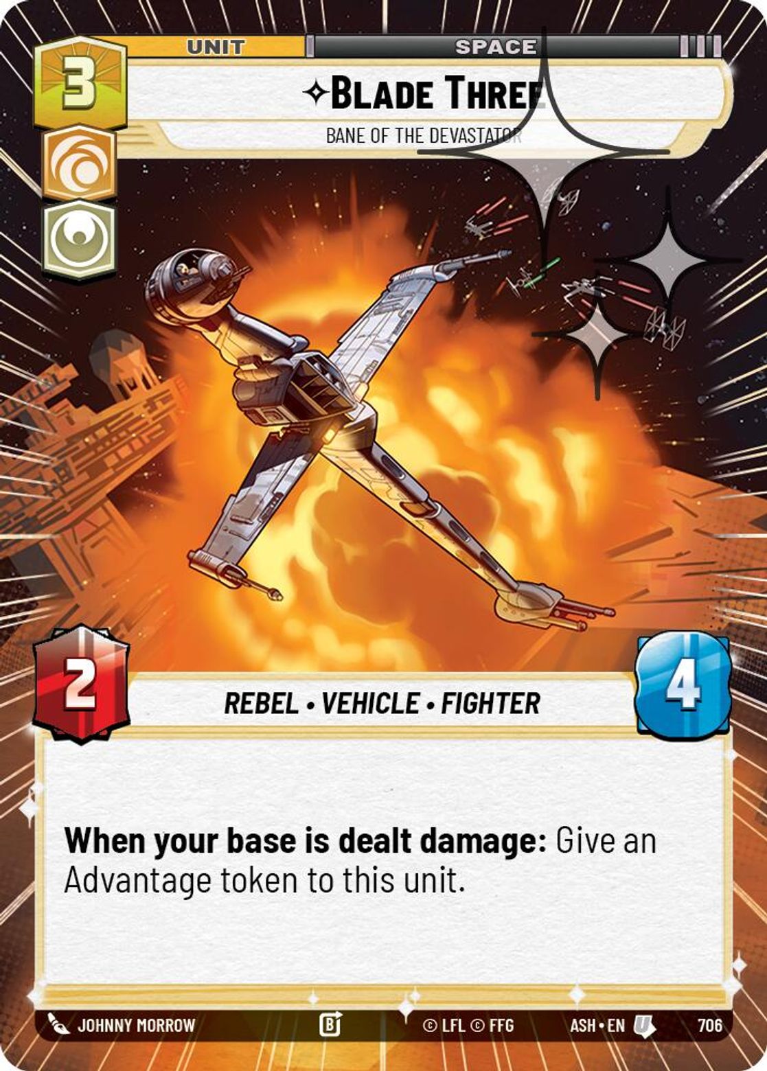 Blade Three — Bane of the Devastator #706/264 from Ashes of the Empire