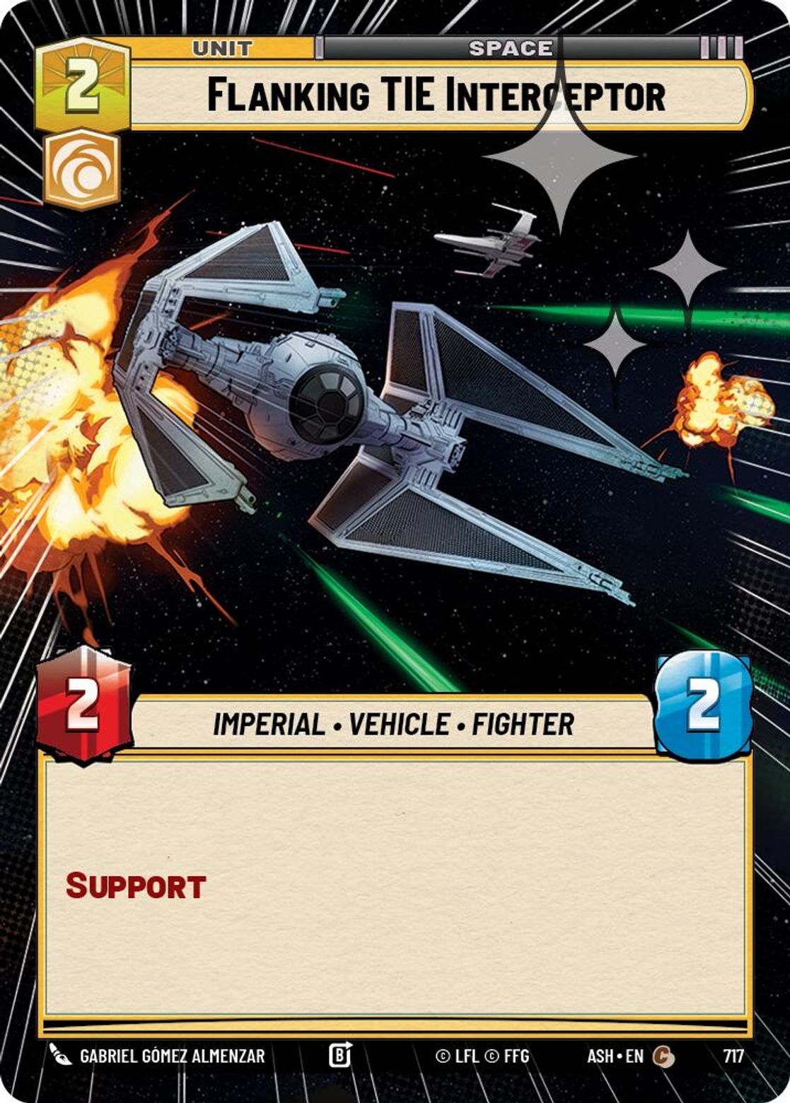 Flanking TIE Interceptor #717/264 from Ashes of the Empire