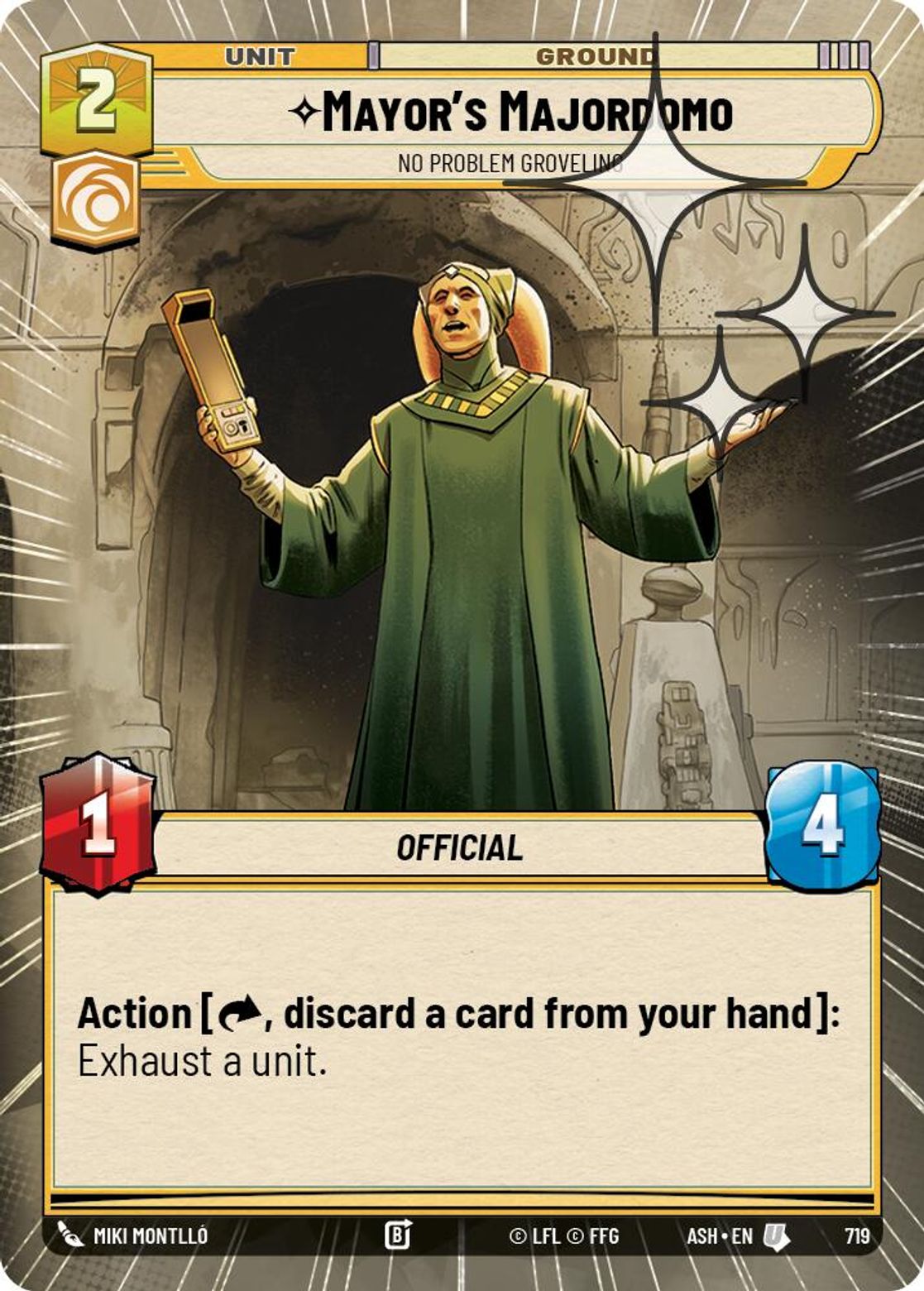 Mayor's Majordomo — No Problem Groveling #719/264 from Ashes of the Empire