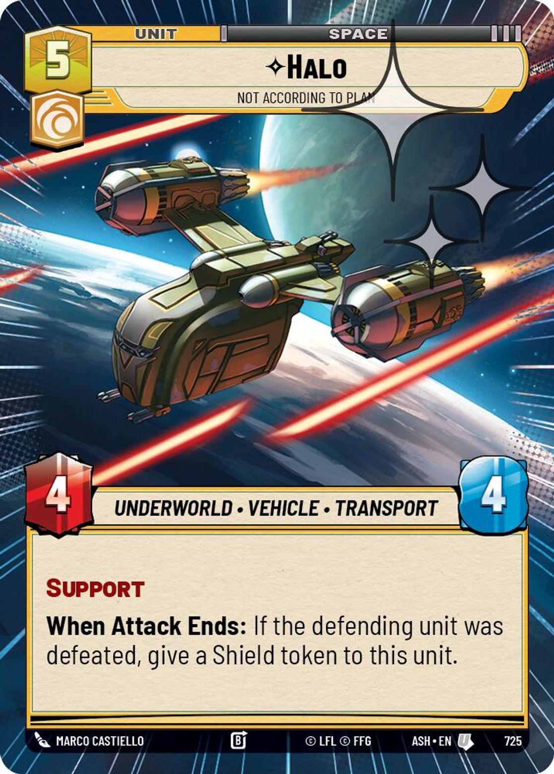 Halo — Not According to Plan #725/264 from Ashes of the Empire
