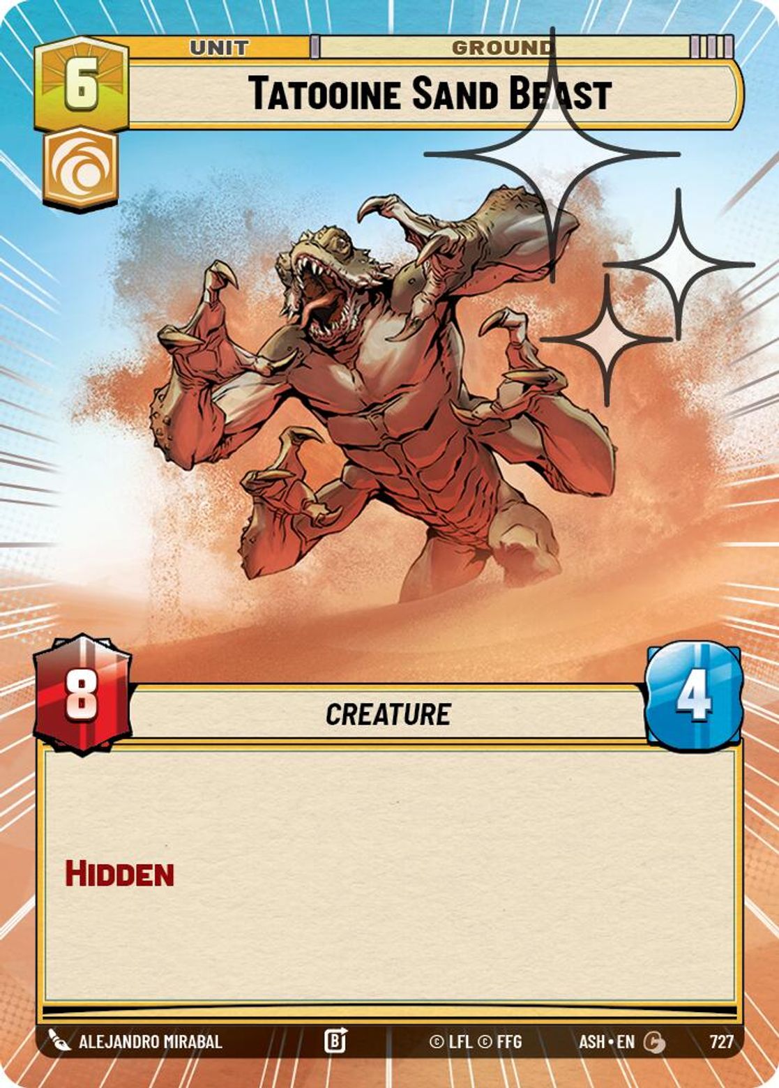 Tatooine Sand Beast #727/264 from Ashes of the Empire