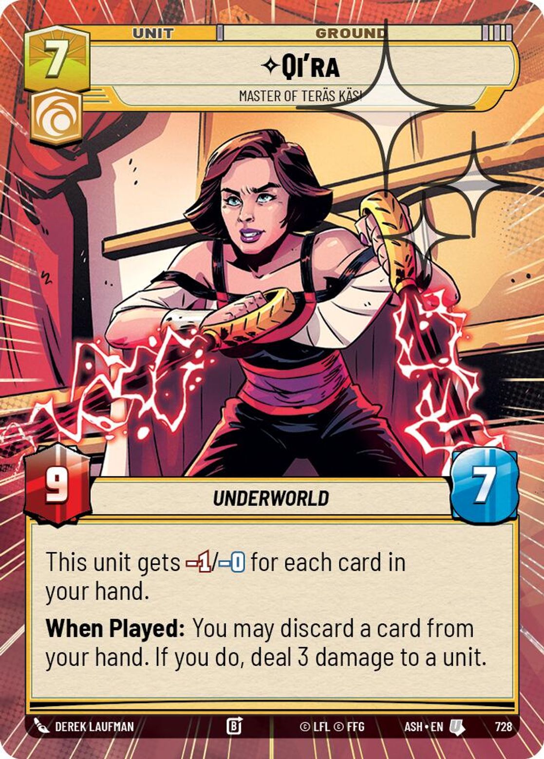 Qi'ra — Master of Teräs Käsi #728/264 from Ashes of the Empire