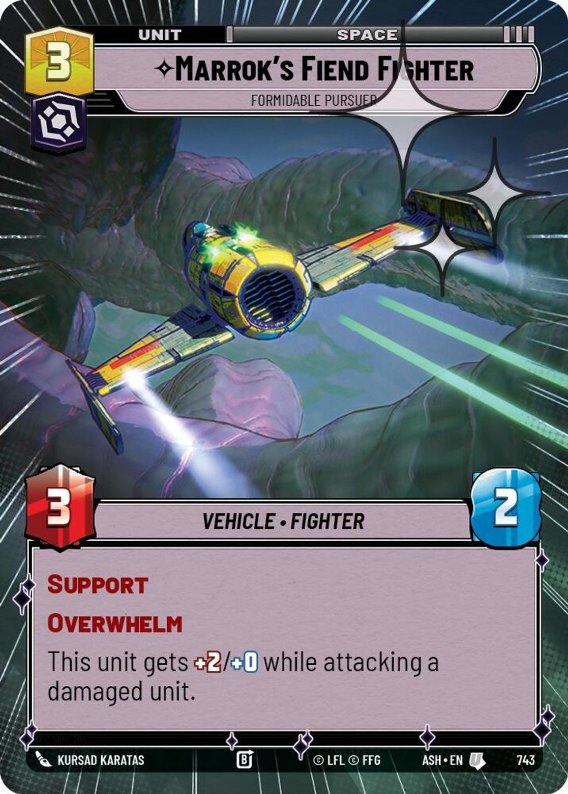 Marrok's Fiend Fighter — Formidable Pursuer #743/264 from Ashes of the Empire