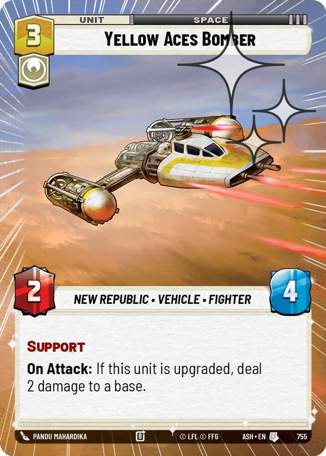 Yellow Aces Bomber #755/264 from Ashes of the Empire