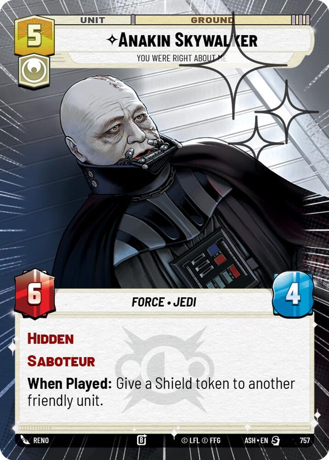 Anakin Skywalker — You Were Right About Me #757/264 from Ashes of the Empire