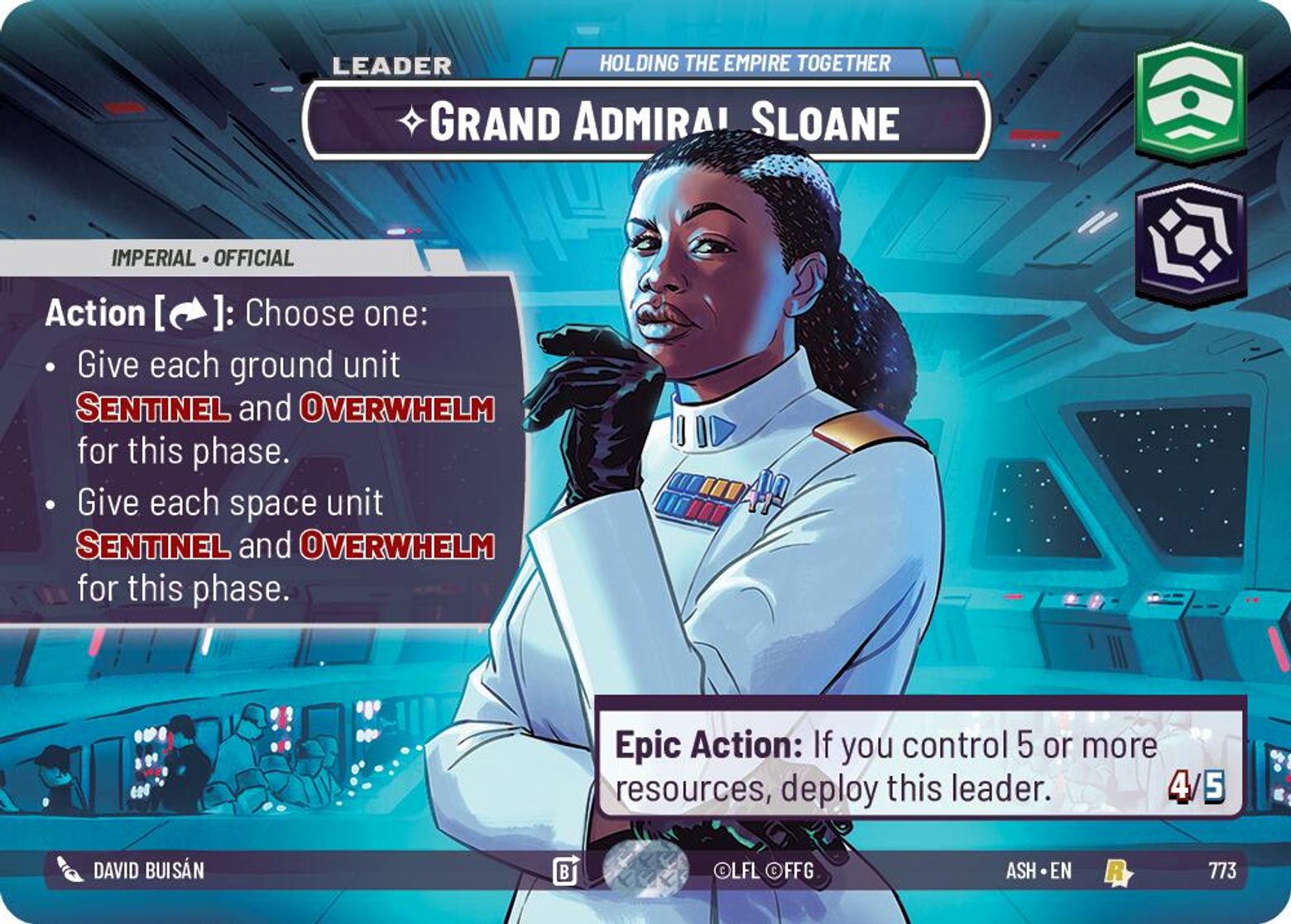 Grand Admiral Sloane — Holding the Empire Together #773/264 from Ashes of the Empire