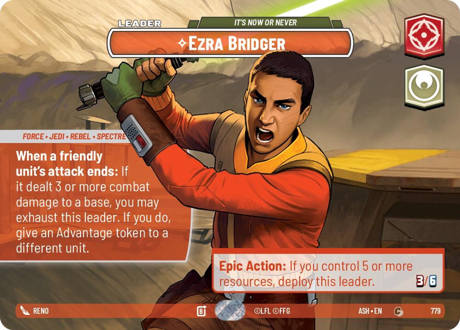 Ezra Bridger — It's Now or Never #779/264 from Ashes of the Empire