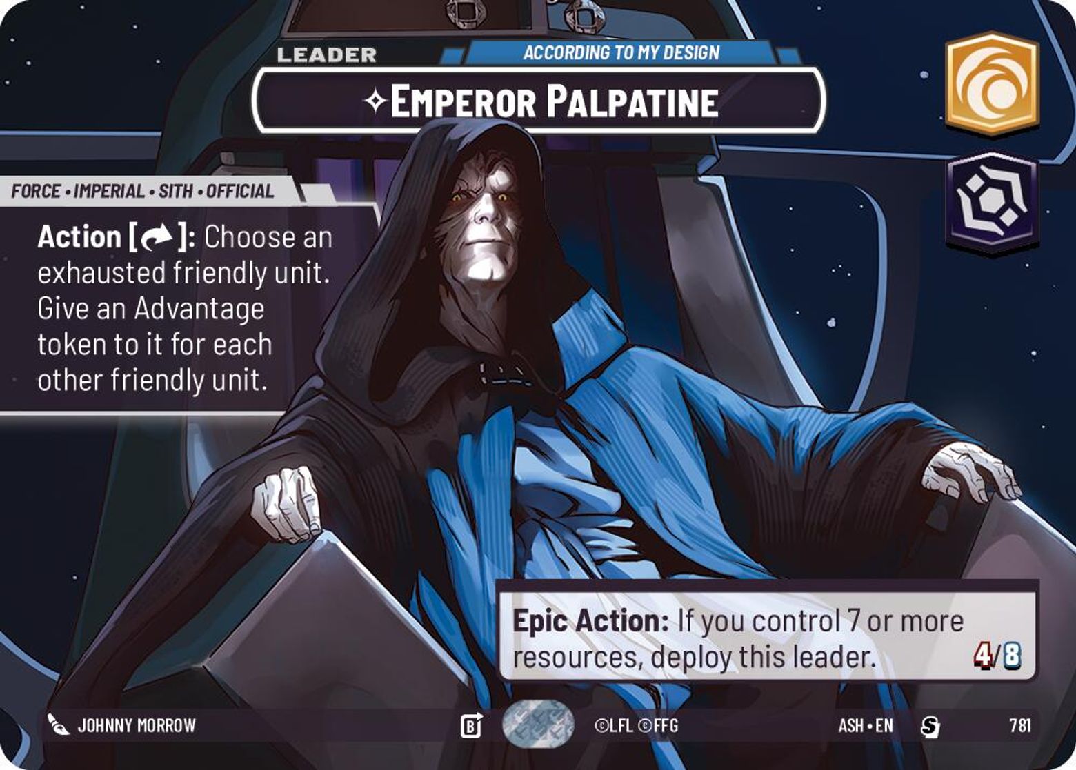 Emperor Palpatine — According to My Design #781/264 from Ashes of the Empire
