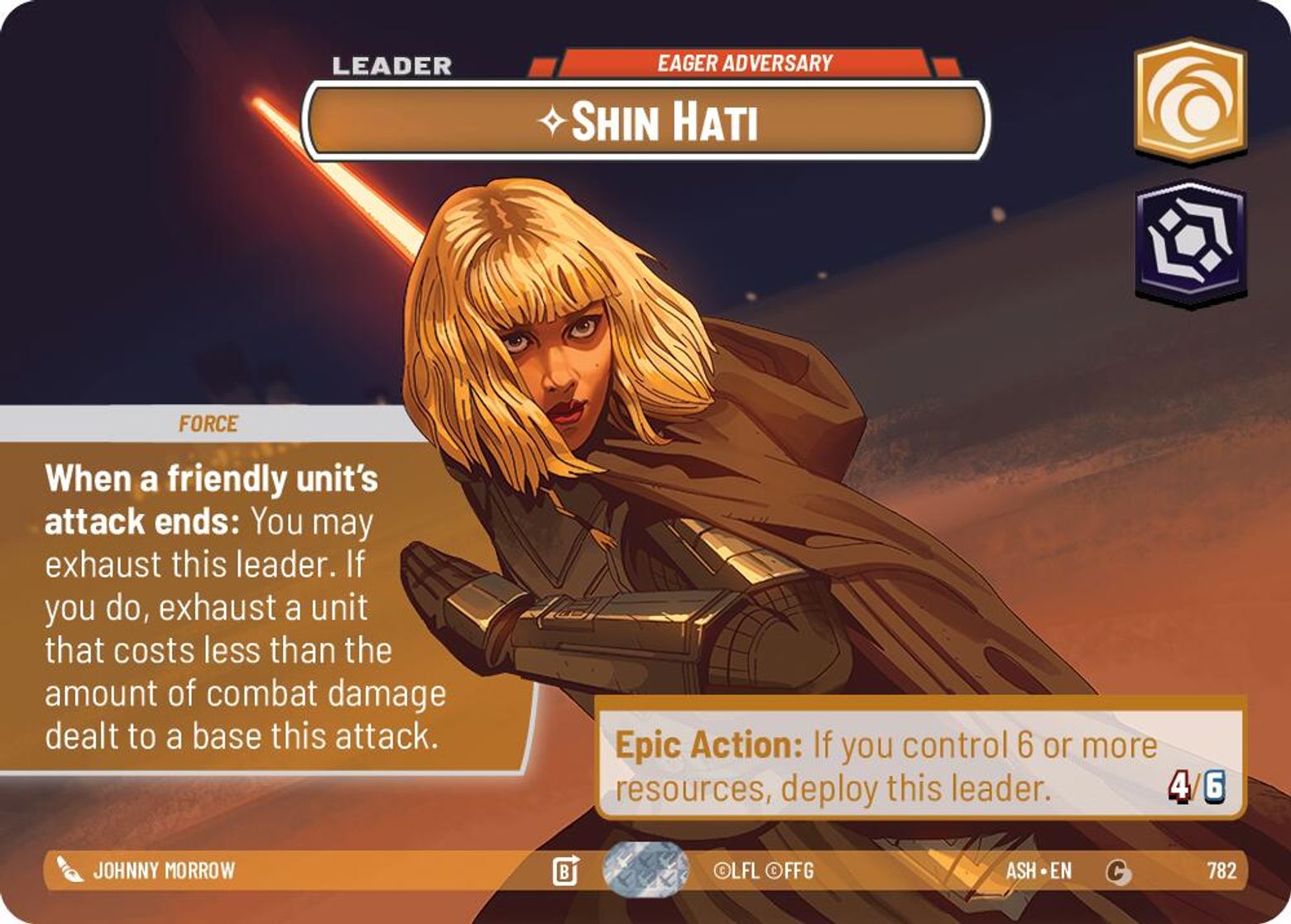 Shin Hati — Eager Adversary #782/264 from Ashes of the Empire