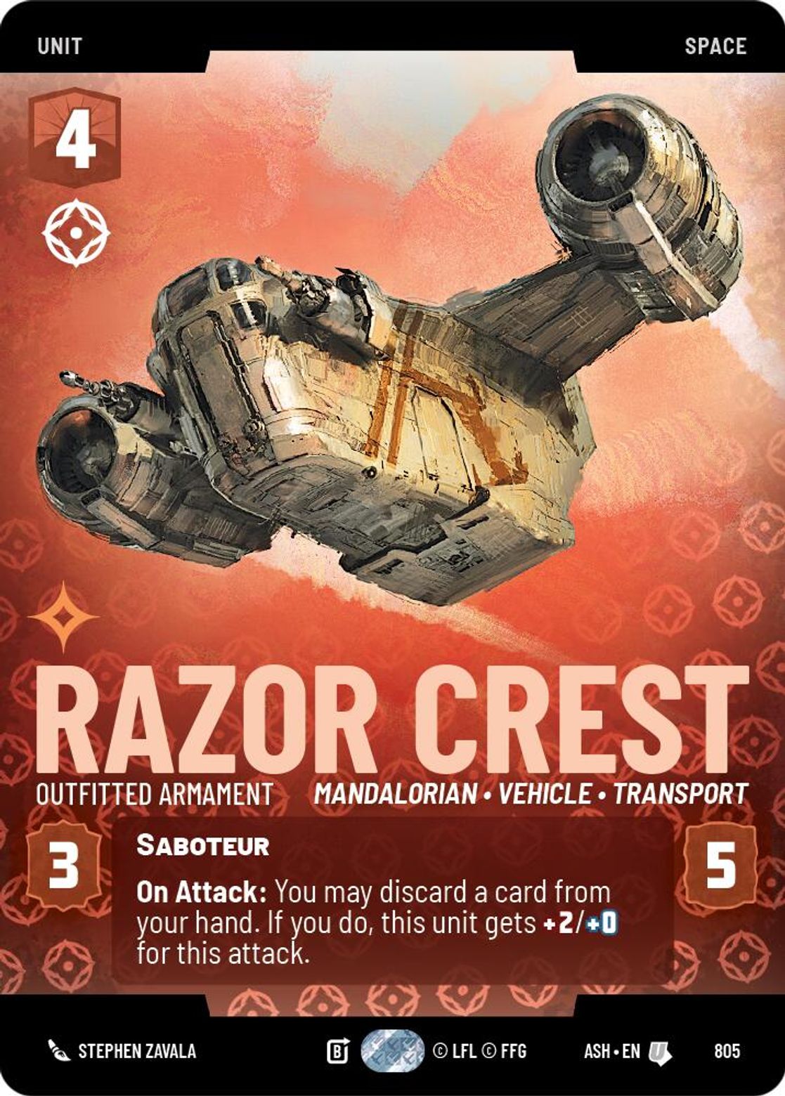 Razor Crest — Outfitted Armament #805/264 from Ashes of the Empire