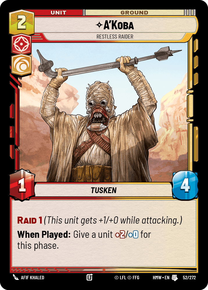 A'Koba — Restless Raider #052/272 from Homeworlds