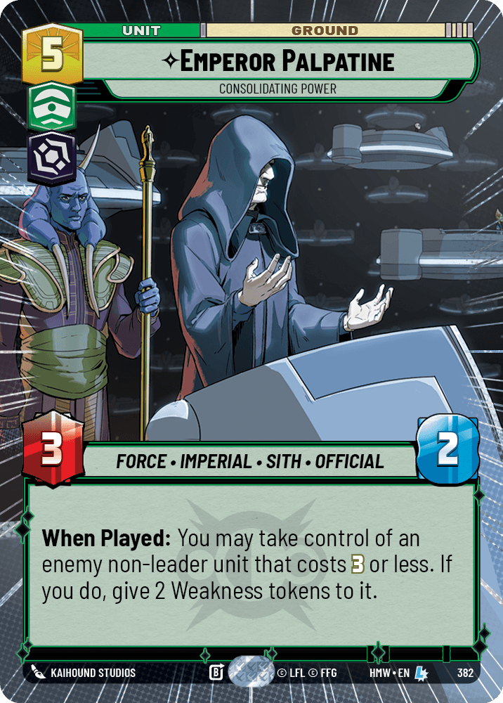 Emperor Palpatine — Consolidating Power #382/272 from Homeworlds