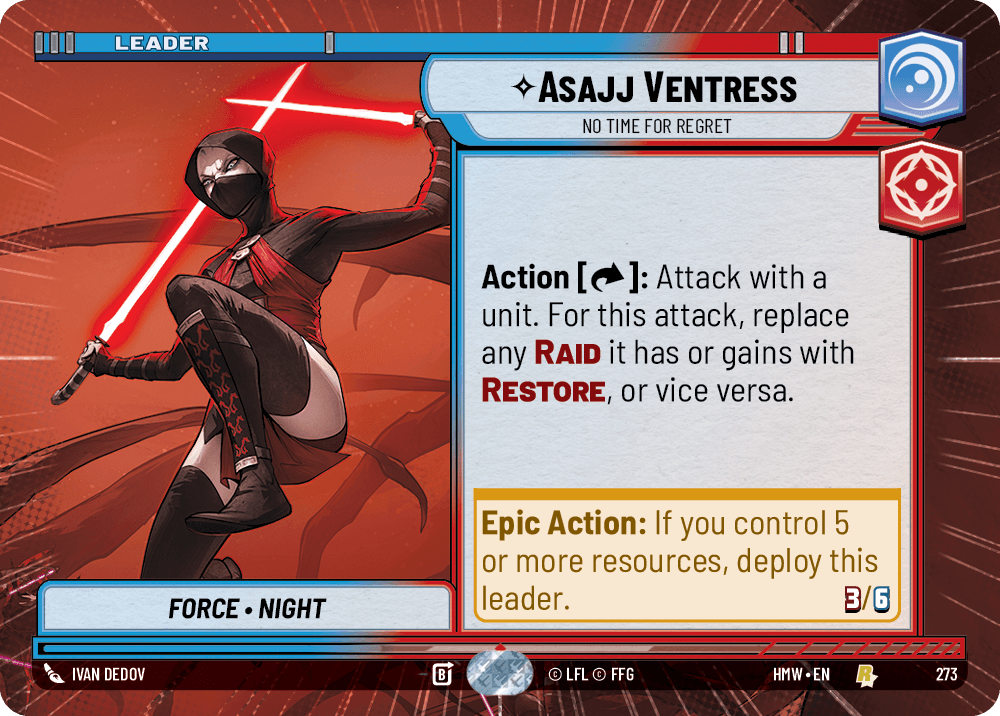 Asajj Ventress — No Time for Regret #273/272 from Homeworlds