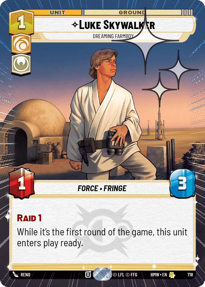 Luke Skywalker — Dreaming Farmboy #718/272 from Homeworlds