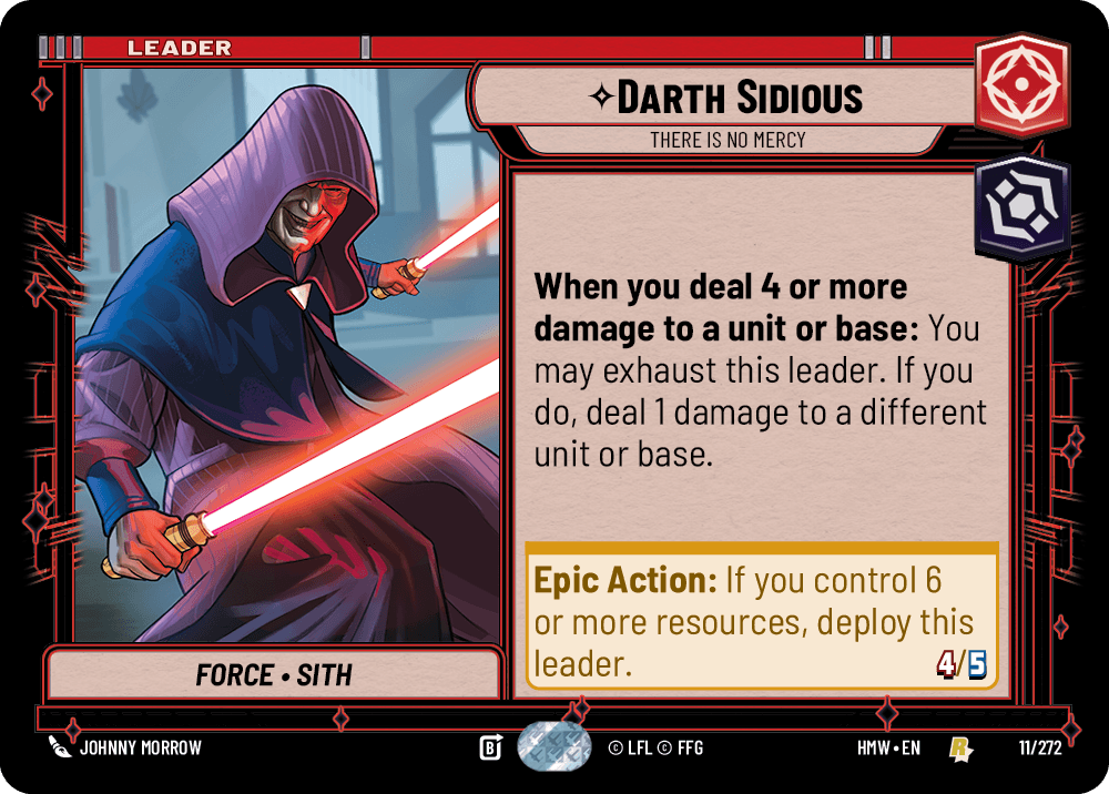 Darth Sidious — There is no Mercy #011/272 from Homeworlds